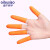 爱不释手 硅胶手指套一次性护甲护手劳保透明防滑指套 橙色止滑 100个 L/大号