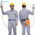 山都澳 安全带单腰 电工 施工 安装 安全绳 腰带 高空 保险绳AD892 单大钩（1.8米） 均码