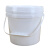 加厚塑料桶小水桶调料带盖密封商用乳胶漆空桶1/2/3/5L升公斤 1L黑色