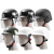 防暴头盔钢盔M88头盔德式带面罩头盔安全帽保安防护头盔 加厚款钢琴黑带面罩德式盔