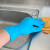 塞莫诗一次性合成手套蓝色食品级 多用途防水隔离厨房卫生酒店加厚型S901BL 整箱1000只大号L