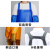 雄雪美 PVC双肩围裙防水防油 耐酸碱劳保水产加长围裙耐磨工作服H-035深蓝围裙