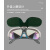 翻盖眼镜二合一两用可以上翻电焊防目镜墨绿透明 翻盖眼镜+浅灰眼镜