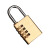 京势 挂锁 密码锁 黄铜密码挂锁行李箱防盗锁4轮密码（中号) 单位：把