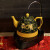 欧德玛龙系列陶瓷电热水壶家用茶器茶具智能静音快速烧水壶双面立体图案 1.2L黄金龙-弯管三角上水