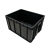 促销周转箱黑色塑料静电胶框箱物料盒托盘带盖分格隔板刀卡 02#平口盒
