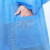 新特丽 一次性防护服分体式SMS无纺布隔离衣反穿褂式防疫衣加厚透气 蓝色