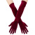 金丝绒长手套晚服礼服百搭长手套不倒绒长手套保暖金丝绒袖套  均 紫红色43cm