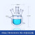 平底夹套反应釜双层玻璃反应釜开口反应器双层夹套烧杯单口三口四 250ml/29*24*3