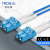 创优捷 光纤跳线 铠装 双纤 LC/UPC-LC/UPC-单模-G.652D-3mm-3M-LSZH-蓝色