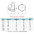 利四方 尼龙盖型塑料螺母M8 单位个