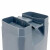 兰诗（LAUTEE）LJT-1281 脚踏垃圾桶 办公室商用带盖垃圾箱 灰色-20L