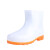 久臻 男式PVC低筒雨鞋黑白牛筋底低帮雨靴防水防油工作水鞋胶鞋 白色 44