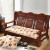 老式木头沙发垫三人座.5/.6/.7/.8.9m米长红实木沙发坐垫 岁岁平安亚麻 单人座53x53无靠背