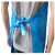 筑采 围裙TPU环保皮围裙套袖防水20丝蓝色围裙1件