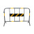 鼎红 铁马护栏市政隔离栏可移动防撞围栏交通设施道路施工围挡黄漆黑膜(中间铁板）1.4*0.95m