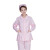 劳保佳 护士服套装 分体套装 美容院医院工作服斜纹厚款娃娃领 粉色长袖套装 XL码