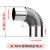 不锈钢弯头4度90度镀锌波纹螺纹弯头配件油烟机排烟管烟囱 直径5CM不锈钢90度弯头