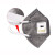 3M 9541v活性炭口罩带呼吸阀KN95级防护口罩透气防雾霾 PM2.5针织带 独立包装 20个/盒