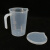 赫思迪格 加盖塑料量杯 带把手pp透明刻度杯 塑料带盖测量杯计量杯 3500ml加盖 HHW-187