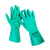 赛立特安全 丁腈耐酸碱溶剂防化防滑耐油耐磨劳保手套绿色9码12副装 L18501