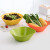 茶花水果盘果盆客厅创意沙拉水果盆塑料洗水果盆时尚沙拉碗水果 方形(黄色)