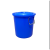 曦润 大号加厚塑料水桶带盖手提式铁柄圆形储水桶消毒化工桶 型号60白色可装水115斤【带盖】