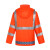 赫思迪格 反光雨衣套装 分体式防汛救援环卫警示雨衣 荧光橙185/3XL HGJ-1442