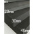 PLJ 包装海绵38度黑白色EVA泡棉模切eva内衬订制板材内托高密度泡棉板海棉胶带 2米x1米20毫米 默认发黑色
