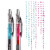 日本Pentel派通中性笔BLN75TL速干黑笔透明杆勃艮第红学生考试用按动针管式限定水笔0.5mm 【2支】黑色+蓝色