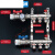 地暖分水器铜地暖管分水器4路5/6路地热管大流量集水器阀门配件M 3路分水器带套阀