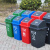 户外垃圾桶中型分类工业60L商用环卫室外小区摇盖箱塑料 黑色60L摇盖垃圾桶 可定制