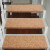 安赛瑞 楼梯地垫 木楼梯地垫 65×24×3cm 免胶自贴楼梯防滑踏步垫 实木地毯 长方形 驼色祥云700605