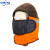 棉安全帽内衬冬季工地施工防寒保暖皮头套冻内胆帽套通用套环卫用A 橙色