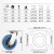 【竹帕】重型脚轮蓝色橡胶万向轮手推车平板车大轱辘 5寸刹车轮