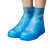 防滑耐磨TPE均码雨鞋户外登山防水雨鞋套时尚一体中筒鞋套B 蓝色 儿童均码25-34