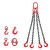 越越尚  起重链条吊索具21吨4腿3米 起重吊钩吊环组合铁链起重吊具吊车吊链  YYS-DSJ-062 白色