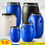加厚法兰桶 油桶 泔水桶 密封桶 化工桶 塑料桶 圆桶 大蓝桶 发酵桶 100升蓝色全新料特厚方形法兰桶