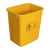 废弃物垃圾桶黄色无盖桶加厚塑料污物桶废物医院生活灰色小号 5L桶一个+袋子100个