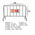 鸣固 不锈钢铁马护栏 幼儿园景区广场地铁围栏隔离栏 304材质32外管1*2m带牌