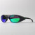机能风防风沙骑行偏光墨镜UV400辐射可拆卸小众太阳眼镜 绿反 含挂绳