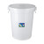 定制加厚大号储水桶蓄水桶储水用发酵桶腌菜酿酒塑料大白桶HKNA 加厚白色150升(无盖)装水260斤