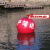 米囹浮球航道警示浮标浮球水上塑料串联穿心ABS海上船防撞养殖浮球体 【浮球】400带吊环 【25kg浮力】