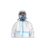 汉盾 HD-BP616 防粉尘防液体飞溅白色带帽连体式防护服 不含面罩 胶条型 XXL码