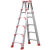 梯子加宽加厚铝合金双侧工程人字合梯伸缩折叠扶梯阁楼梯 彩色全三角片加固款2.0米