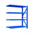 贺曼仓库货架置物架库房中型展示架中型货架蓝色120*60*200（4层副架）