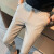 SZ夏季冰丝裤子男休闲九分小西裤薄款潮牌修身9分感垂感西装裤 黑色 28