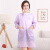 安巧象 时尚围裙清洁厨房长袖防水防污罩衣工作服 花藤紫色 