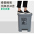 加厚塑料脚踏生活垃圾桶医用带盖室内厨房灰色商用大号垃圾桶 加强版80L灰桶黄盖