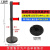 工品库 不锈钢双层一米线栏杆 警戒线围栏 伸缩隔离带 银行酒店商场排队机场警戒带护栏 烤漆黑【双层3米线】